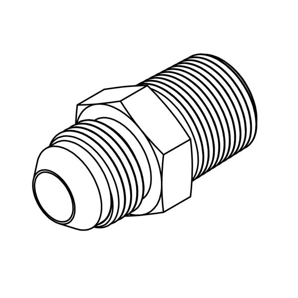 Hydraulic Fitting-Steel08MJ-02MP, Tompkins, Mfr#: 2404-08-02
